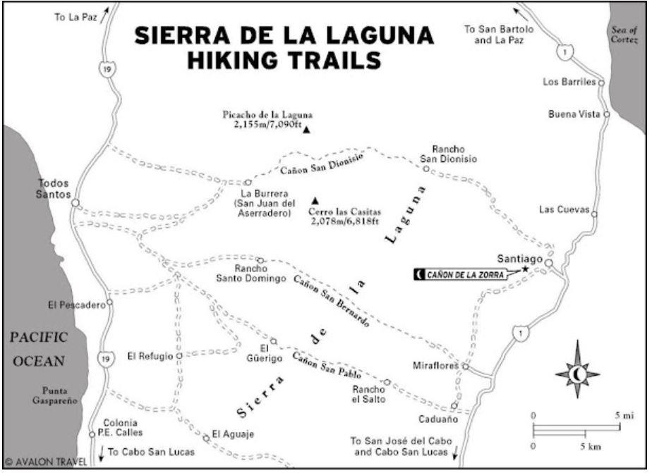 sierra de laguna map