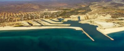 aerial view of seashore 