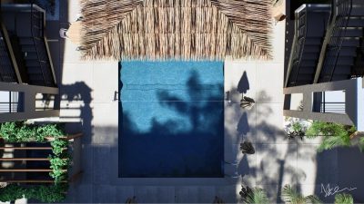 Mar y Viento Condominiums - Swimming Pool Drone View